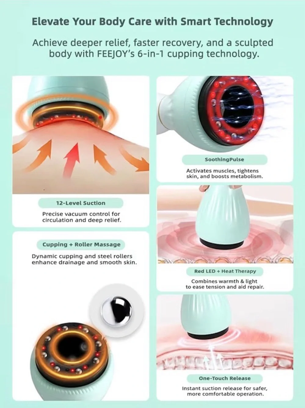 Electric Lymphatic Drainage Massager with Pulse Therapy